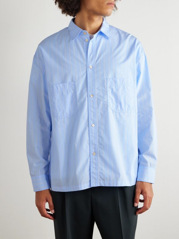 Telmen Striped Organic Cotton-Poplin Shirt - FR Telmen Striped Organic Cotton-Poplin Shirt - FR