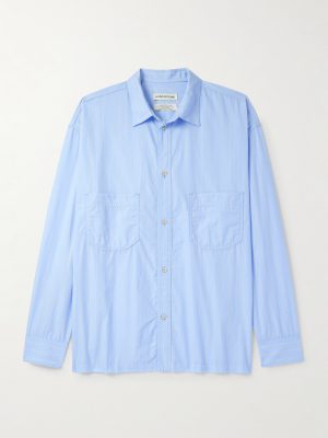 Telmen Striped Organic Cotton-Poplin Shirt Telmen Striped Organic Cotton-Poplin Shirt