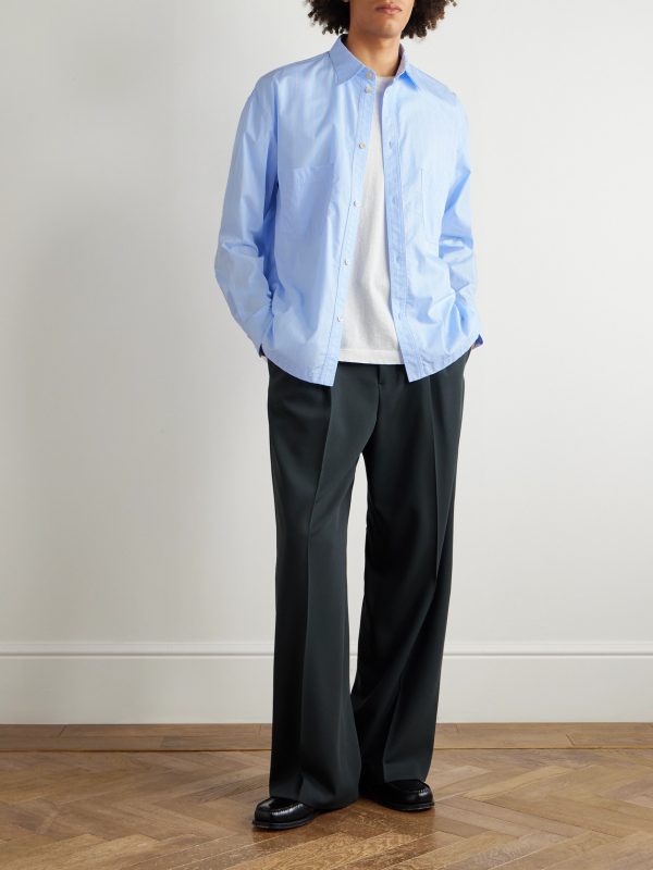 Telmen Striped Organic Cotton-Poplin Shirt - OU Telmen Striped Organic Cotton-Poplin Shirt - OU