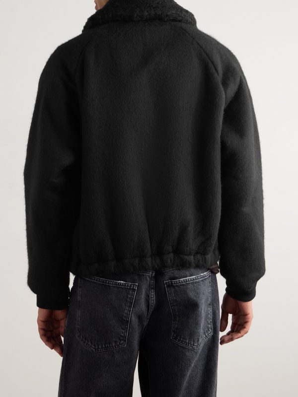 Gobi Bear Cropped Wool and Cotton-Blend Bomber Jacket - BK