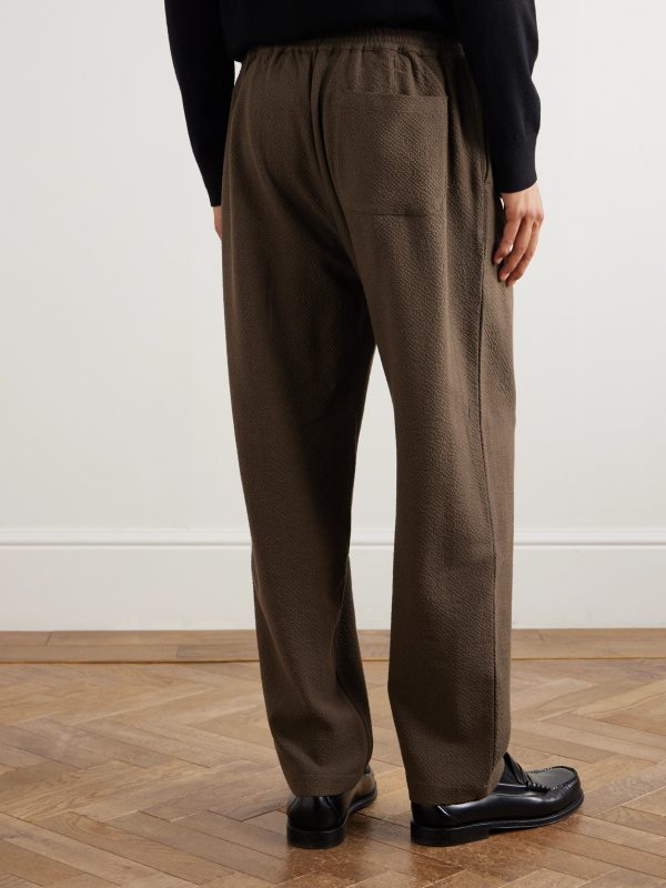 Banasa Straight-Leg Seersucker Suit Trousers - BK Banasa Straight-Leg Seersucker Suit Trousers - BK