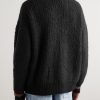 Ribbed-Knit Virgin Wool-Blend Cardigan - BK Ribbed-Knit Virgin Wool-Blend Cardigan - BK