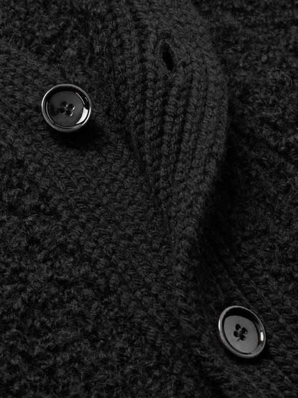 Ribbed-Knit Virgin Wool-Blend Cardigan - CU Ribbed-Knit Virgin Wool-Blend Cardigan - CU