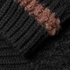 Ribbed-Knit Virgin Wool-Blend Cardigan - E1 Ribbed-Knit Virgin Wool-Blend Cardigan - E1
