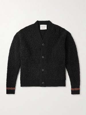 Ribbed-Knit Virgin Wool-Blend Cardigan Ribbed-Knit Virgin Wool-Blend Cardigan