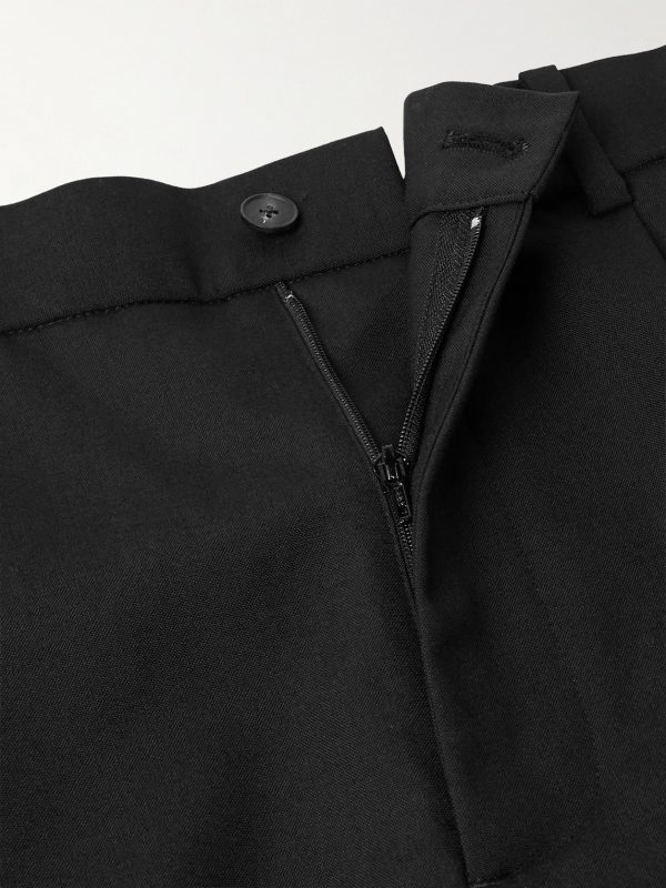 Straight-Leg Pleated Wool Suit Trousers - E1 Straight-Leg Pleated Wool Suit Trousers - E1