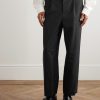 Straight-Leg Pleated Wool Suit Trousers - FR Straight-Leg Pleated Wool Suit Trousers - FR