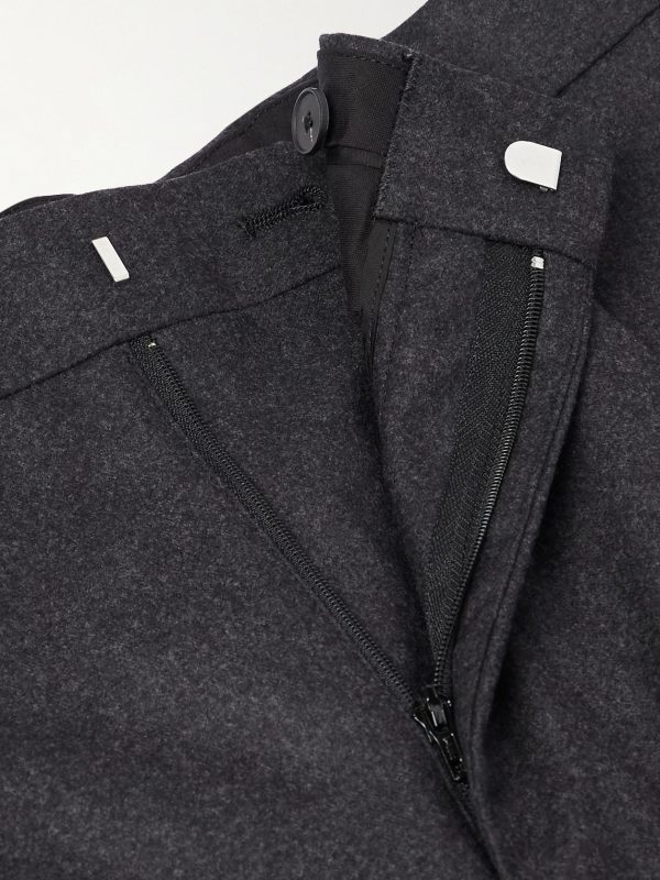 Straight-Leg Pleated Merino Wool-Flannel Suit Trousers - E1