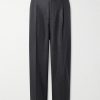 Straight-Leg Pleated Merino Wool-Flannel Suit Trousers
