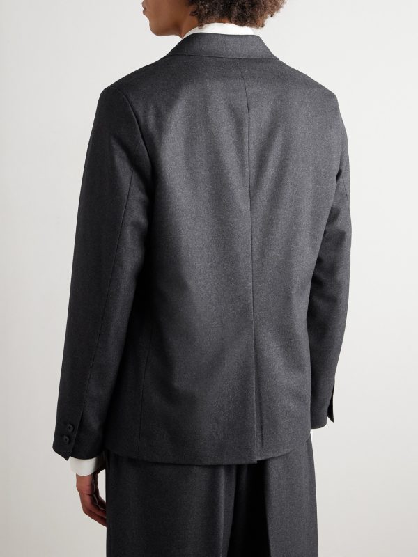 Merino Wool-Flannel Suit Jacket - BK Merino Wool-Flannel Suit Jacket - BK