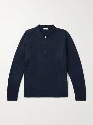 Wool-Blend Half-Zip Polo Sweater Wool-Blend Half-Zip Polo Sweater