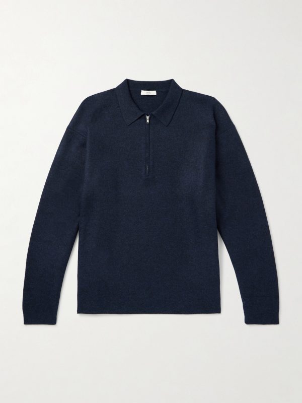 Wool-Blend Half-Zip Polo Sweater Wool-Blend Half-Zip Polo Sweater