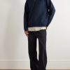 Wool-Blend Half-Zip Polo Sweater - OU Wool-Blend Half-Zip Polo Sweater - OU