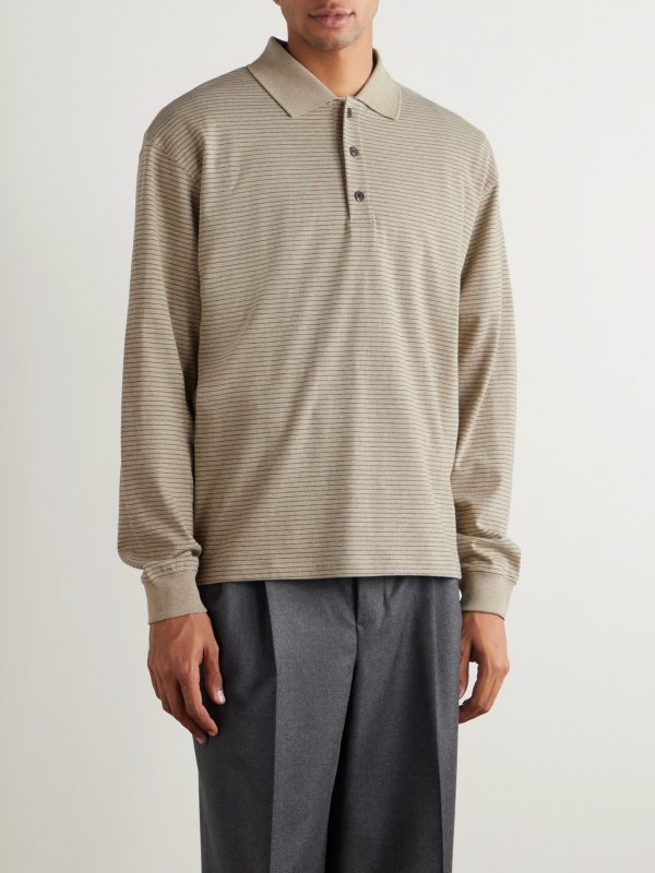 Striped Suvin Cotton Polo Shirt - FR