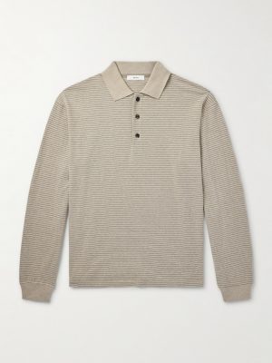 Striped Suvin Cotton Polo Shirt Striped Suvin Cotton Polo Shirt
