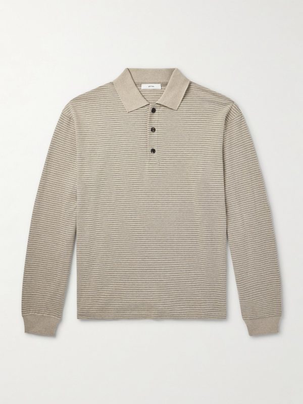 Striped Suvin Cotton Polo Shirt