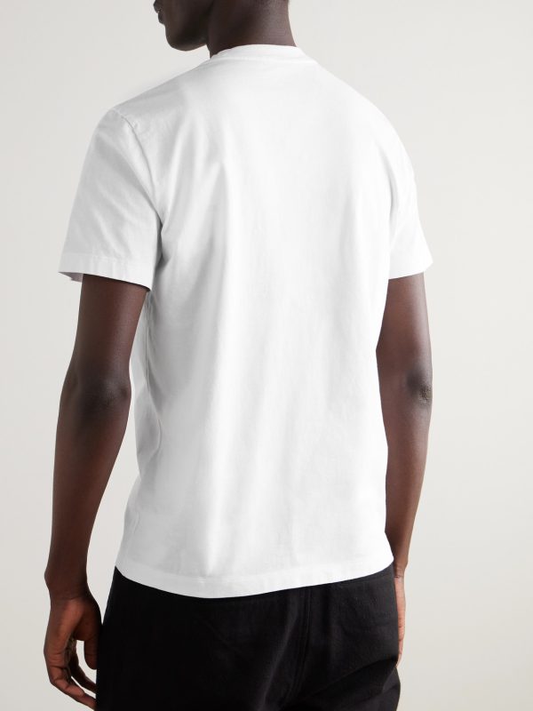 Three-Pack Logo-Appliquéd Organic Cotton-Jersey T-Shirts - BK Three-Pack Logo-Appliquéd Organic Cotton-Jersey T-Shirts - BK