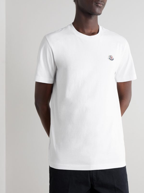 Three-Pack Logo-Appliquéd Organic Cotton-Jersey T-Shirts - FR Three-Pack Logo-Appliquéd Organic Cotton-Jersey T-Shirts - FR
