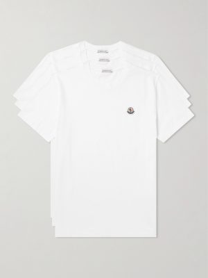 Three-Pack Logo-Appliquéd Organic Cotton-Jersey T-Shirts Three-Pack Logo-Appliquéd Organic Cotton-Jersey T-Shirts