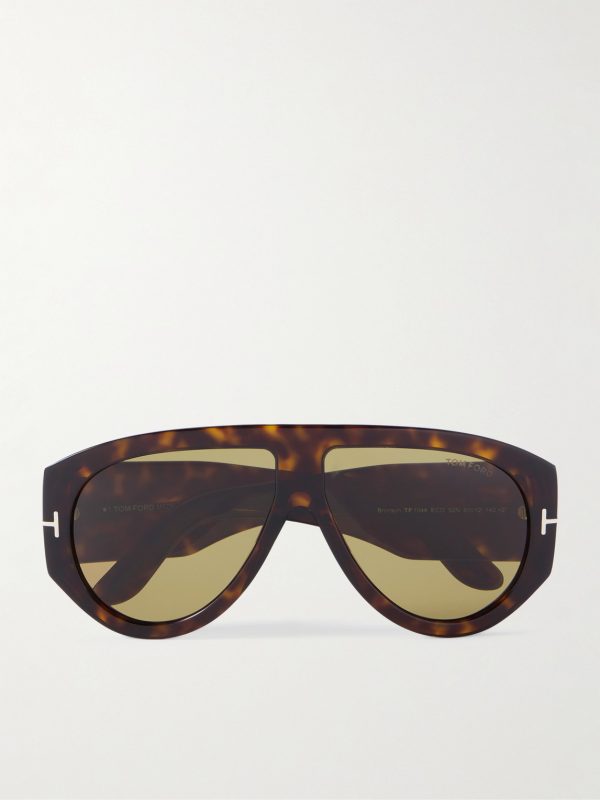 Bronson Aviator-Style Tortoiseshell Acetate Sunglasses