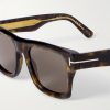 Square-Frame Tortiseshell Acetate Sunglasses - CU