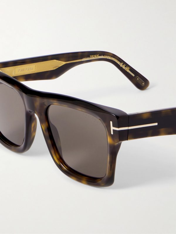 Square-Frame Tortiseshell Acetate Sunglasses - CU