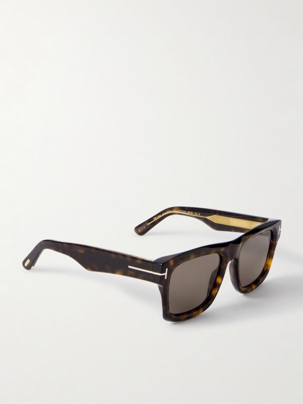 Square-Frame Tortiseshell Acetate Sunglasses - FR