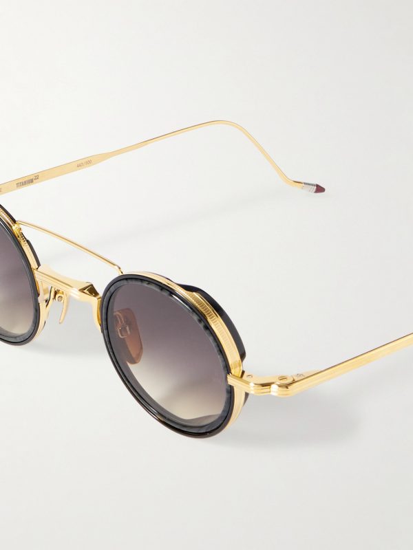 Ringo 2 Round-Frame Gold-Tone and Acetate Sunglasses - CU Ringo 2 Round-Frame Gold-Tone and Acetate Sunglasses - CU