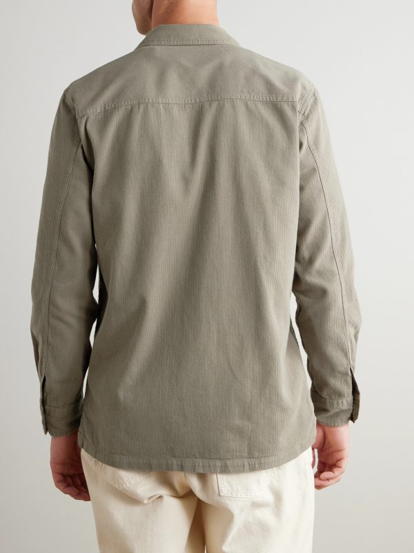 Cotton and Cashmere-Blend Corduroy Overshirt - BK Cotton and Cashmere-Blend Corduroy Overshirt - BK
