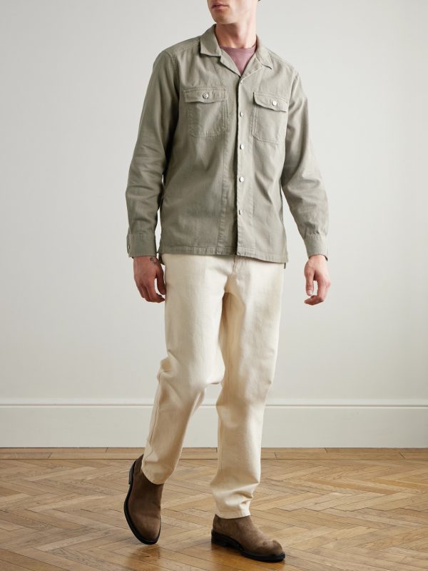 Cotton and Cashmere-Blend Corduroy Overshirt - OU Cotton and Cashmere-Blend Corduroy Overshirt - OU