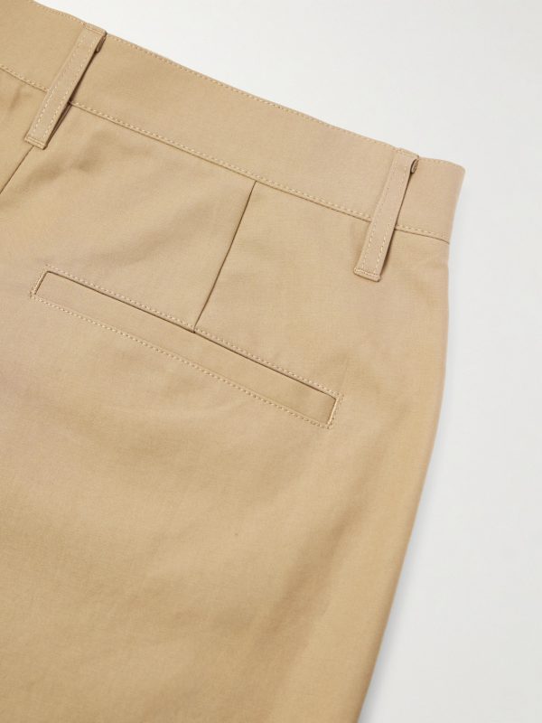 Tapered Pleated Cotton Trousers - CU Tapered Pleated Cotton Trousers - CU