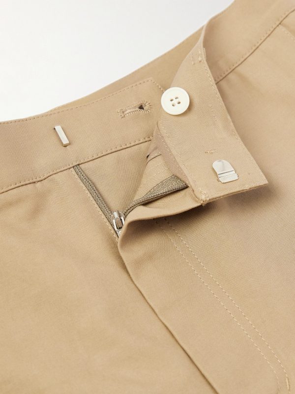 Tapered Pleated Cotton Trousers - E1 Tapered Pleated Cotton Trousers - E1