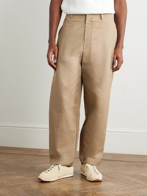 Tapered Pleated Cotton Trousers - FR Tapered Pleated Cotton Trousers - FR