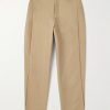 Tapered Pleated Cotton Trousers Tapered Pleated Cotton Trousers