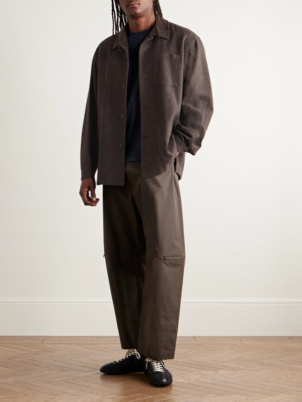 Camp-Collar Wool-Flannel Shirt - OU Camp-Collar Wool-Flannel Shirt - OU