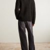 Cotton-Blend Mock-Neck Sweater - BK Cotton-Blend Mock-Neck Sweater - BK