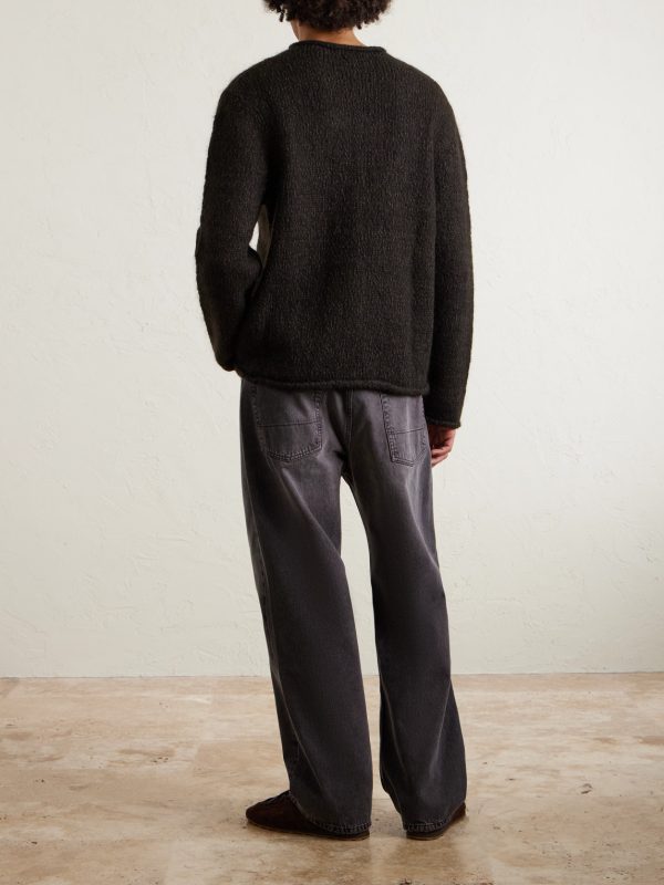 Cotton-Blend Mock-Neck Sweater - BK Cotton-Blend Mock-Neck Sweater - BK
