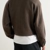 Cropped Wool-Blend Jacket - BK Cropped Wool-Blend Jacket - BK