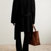 Belted Wool-Blend Coat - BK Belted Wool-Blend Coat - BK