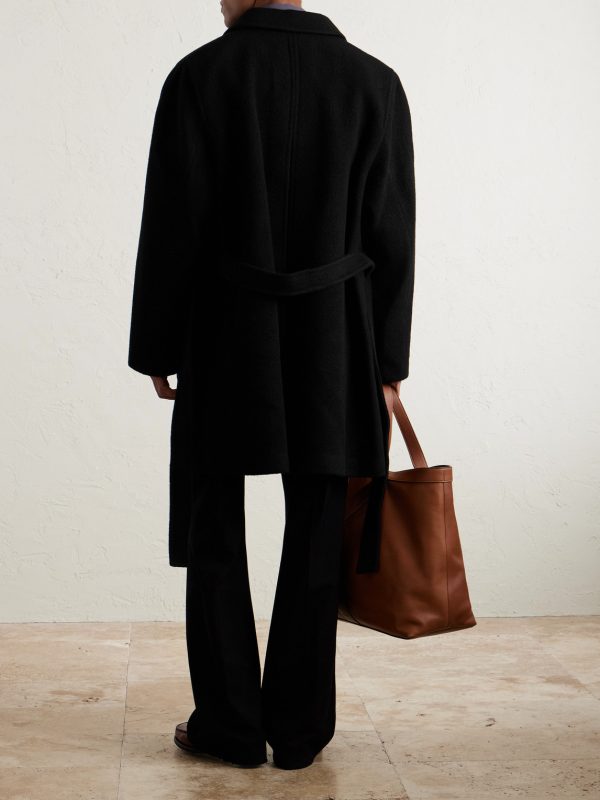 Belted Wool-Blend Coat - BK Belted Wool-Blend Coat - BK