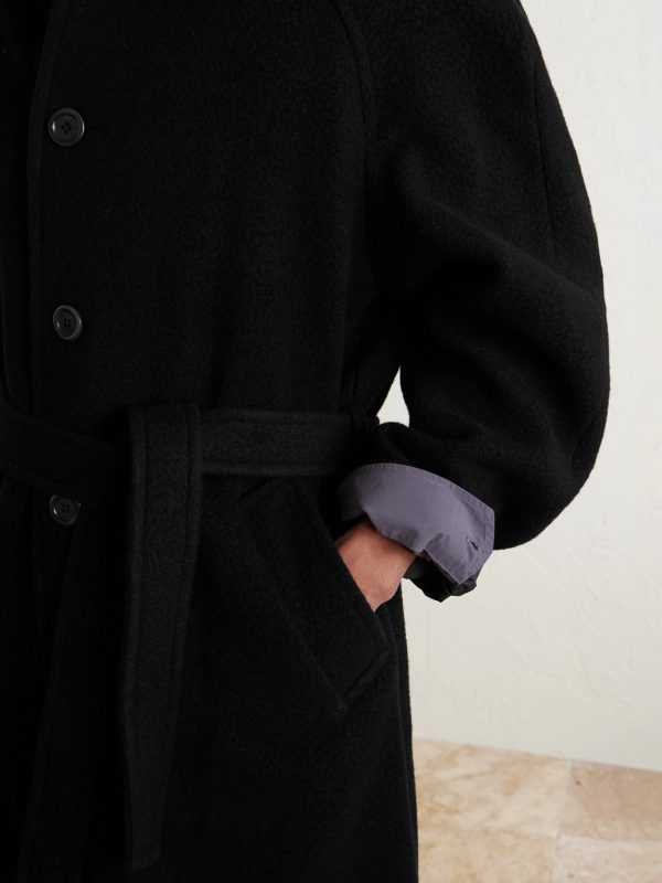 Belted Wool-Blend Coat - E1 Belted Wool-Blend Coat - E1