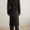 Belted Wool-Blend Coat - BK