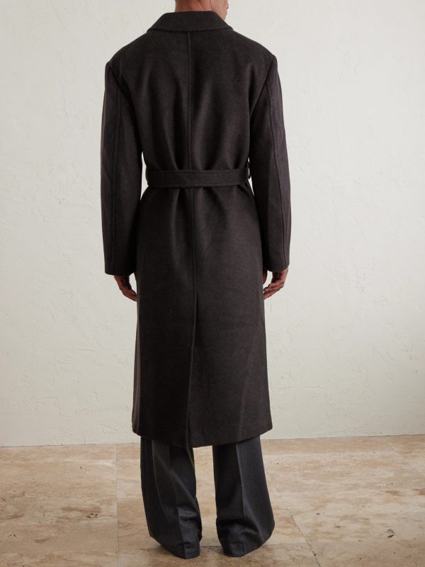 Belted Wool-Blend Coat - BK
