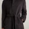 Belted Wool-Blend Coat - CU