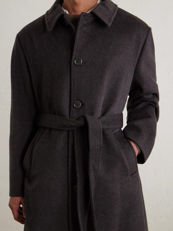 Belted Wool-Blend Coat - CU