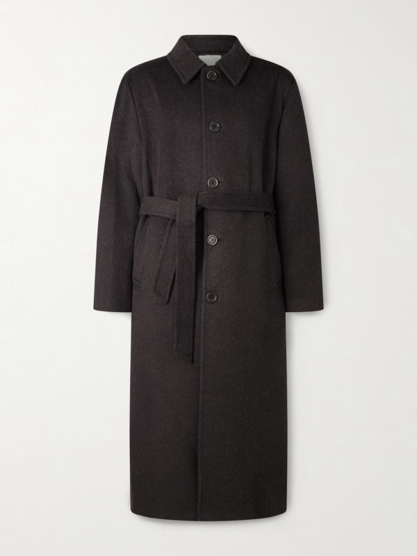 Belted Wool-Blend Coat