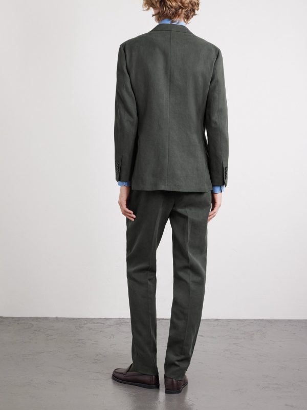 Double-Breasted Linen Suit - BK Double-Breasted Linen Suit - BK