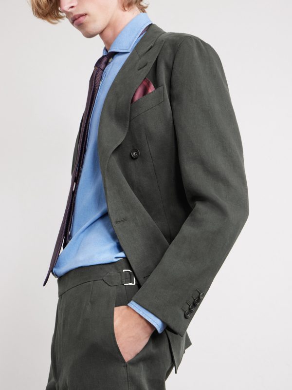 Double-Breasted Linen Suit - CU Double-Breasted Linen Suit - CU
