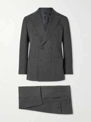 Double-Breasted Linen Suit Double-Breasted Linen Suit
