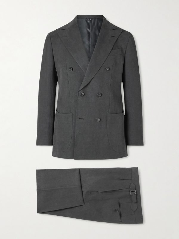 Double-Breasted Linen Suit Double-Breasted Linen Suit
